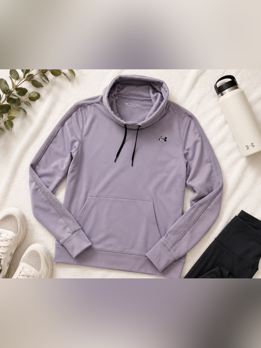 Under Armour Lavender Cowl Neck Hoodie Pullover Size Large